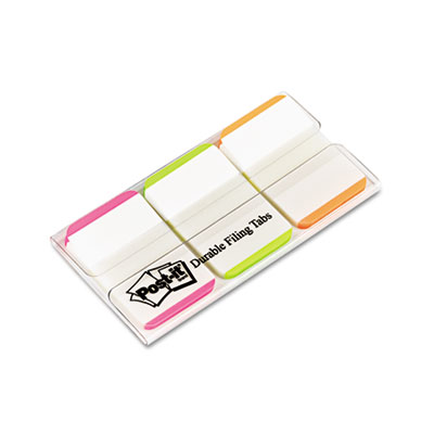 1" Tabs, 1/5-Cut Tabs, Lined, Assorted Brights, 1" Wide, 66/Pack MMM686LPGO