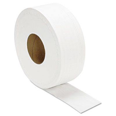 JRT Jumbo Bath Tissue, Septic Safe, 2-Ply, White, 3.3" x 1,000 ft, 12 Rolls/Carton GENJRT1000