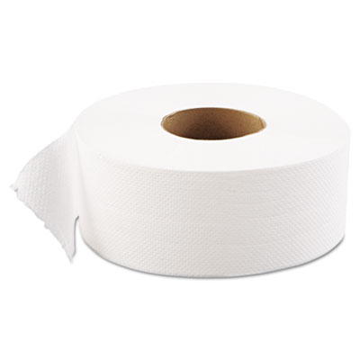 JRT Jumbo Bath Tissue, Septic Safe, 1-Ply, White, 3.3 x 1,200 ft, 12 Rolls/Carton GEN1511