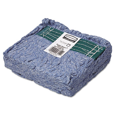 Super Stitch Blend Mop Head, Medium, Cotton/Synthetic, Blue, 6/Carton