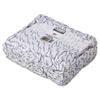 Web Foot Finish Mop, White, Med, Cotton/Synthetic, 1