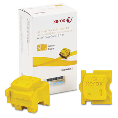 108R00992 Solid Ink Stick, 4,200 Page-Yield, Yellow, 2/Box XER108R00992