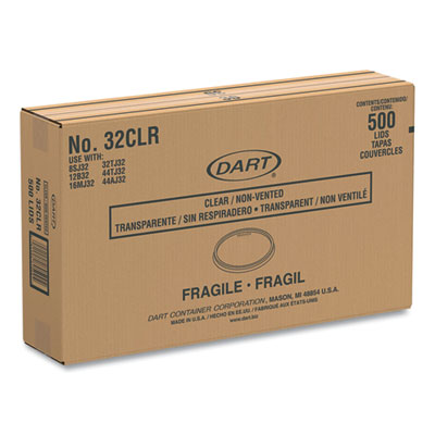 LID,FLAT,CUP,32OZ,500,CLR