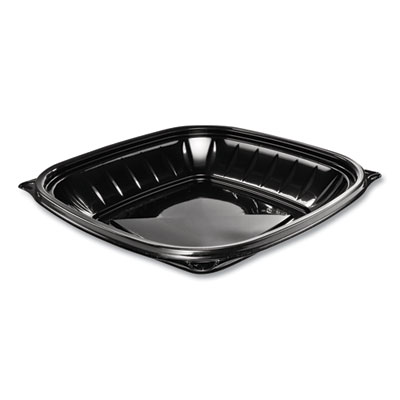PresentaBowls Pro Black Square Bowls, 24 oz, 8.5 x 8.5 x 1.8, Plastic, 63/Bag, 4 Bags/Carton DCCB24SB