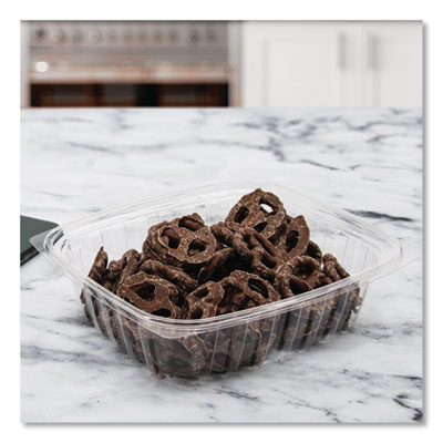 ClearPac Containers, 24 oz, 6.5 x 7.5 x 2, Clear, Plastic, 63/Pack, 8 Pack/Carton