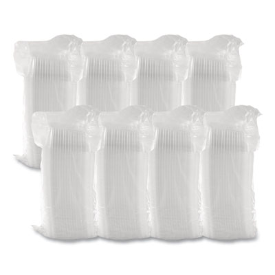 ClearPac Containers, 24 oz, 6.5 x 7.5 x 2, Clear, Plastic, 63/Pack, 8 Pack/Carton