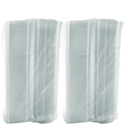 ClearPac SafeSeal Tamper-Resistant/Evident Containers, Domed Lid, 24 oz, Clear, Plastic, 100/Bag, 2 Bags/Carton