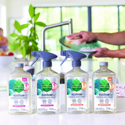 Foaming Dish Spray, Mandarin Orange Scent, 16 oz Bottle