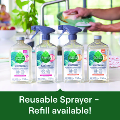 Foaming Dish Spray, Mandarin Orange Scent, 16 oz Bottle