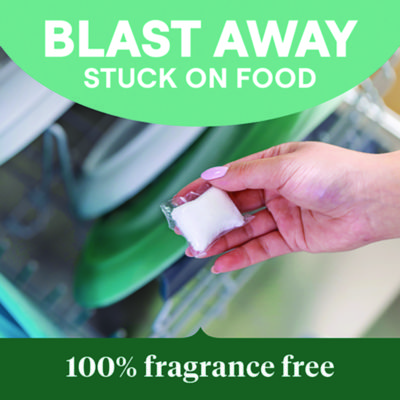 Natural Automatic Dishwasher Detergent Packs, Free and Clear, 45 Powder Packets/Box, 5 Boxes/Carton