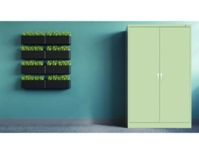Jumbo Combination Steel Storage Cabinet, 48w x 24d x 78h, Putty