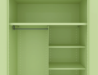 Jumbo Combination Steel Storage Cabinet, 48w x 24d x 78h, Putty