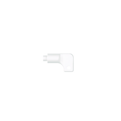 Pure by Gloss and Guild+Pepper ABS Mini Bracket - Tape Mount, 1.25 x 0.84 x 3.65. White, 48/Carton