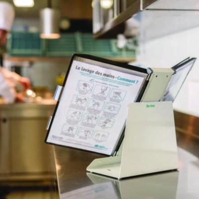 Desktop Reference Starter Set, 10 Antimicrobial Wire-Reinforced Pockets