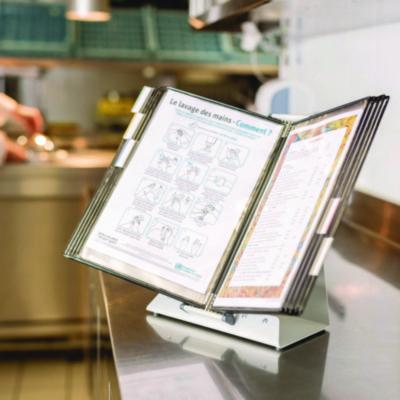 Desktop Reference Starter Set, 10 Antimicrobial Wire-Reinforced Pockets