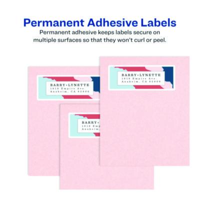 Glossy White Easy Peel Mailing Labels w/ Sure Feed Technology, Laser Printers, 2 x 4, White, 10/Sheet, 25 Sheets/Pack