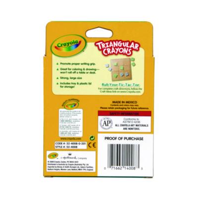 Triangular Crayons, 8 Colors/Box