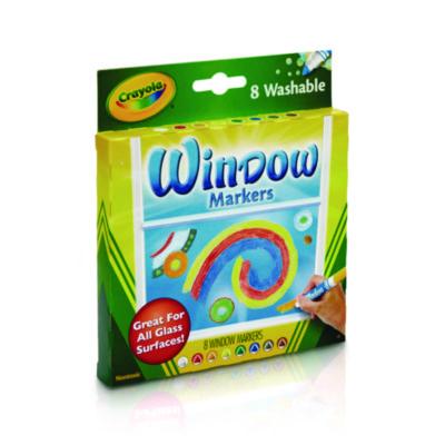 Crayola Washable Window Fx Marker, Broad Bullet Tip, Assorted Colors, 8/pack (CYO588165) CYO588165