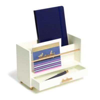Juliet Desk Organizer, 3 Compartments, 1 Drawer, 9.5