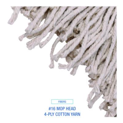 Cotton Deck Mop, #16 White Cotton Head, 50