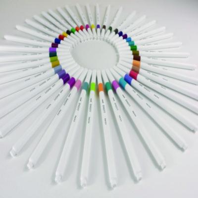 EMOTT ever fine Porous Point Pen, Stick, Fine 0.4 mm, Assorted Ink Colors, White Barrel, 40/Pack