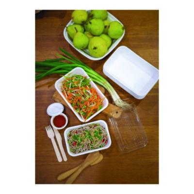 WorldView Renewable Molded Fiber Containers, 16 oz, 4.7 x 7 x 1.5, White, 400/Carton