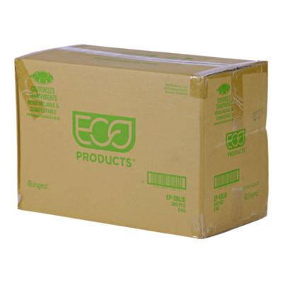 Renewable and Compostable Lids, Fits 24, 32 and 48 oz Salad Bowls, Clear, Plastic, 300/Carton