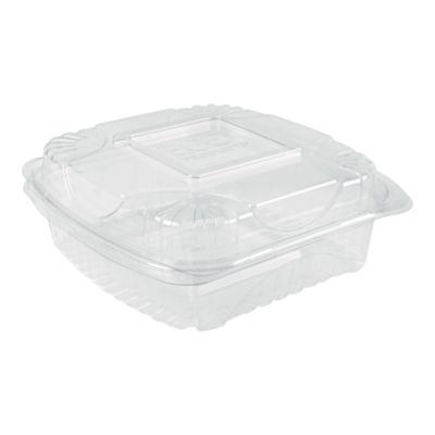 Eco-Products® Renewable and Compostable Clear Clamshell Hinged Food Containers