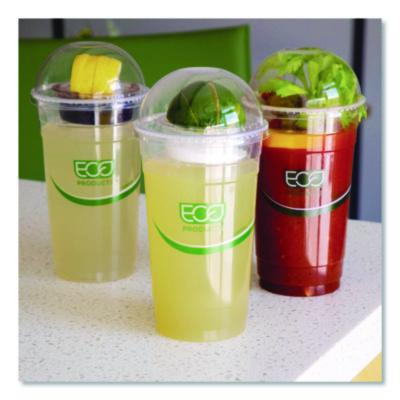 GreenStripe Cold Cup Dome Lids, No Hole, Fits 9 oz to 24 oz Cold Cups, Plastic, Clear, 100/Pack, 10 Packs/Carton