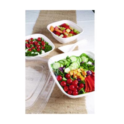 Lids for Regalia Sugarcane 160 oz Bowls, 12 x 12 x 1.9, Clear, 50/Carton
