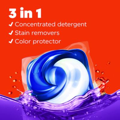 PODS Laundry Detergent, HE Compatible, Spring Meadow, 66 oz Tub, 76 Pacs/Tub, 4 Tubs/Carton