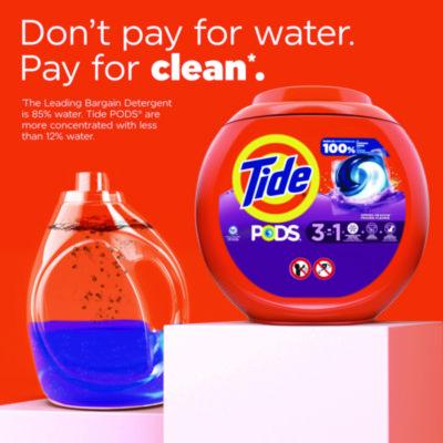 PODS Laundry Detergent, HE Compatible, Spring Meadow, 66 oz Tub, 76 Pacs/Tub, 4 Tubs/Carton