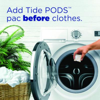 PODS Laundry Detergent, Free and Gentle, HE Compatible, 63 oz Tub, 76 Pacs/Tub, 4 Tubs/Carton