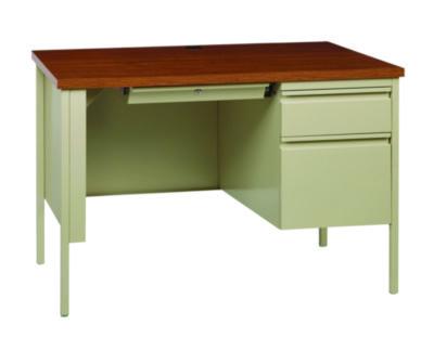 Single Pedestal Steel Desk, 45