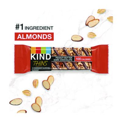 Thins Bar Variety Pack, Dark Chocolate Cherry Cashew; Peanut Butter Dark Chocolate, 0.74 oz, 20/Box