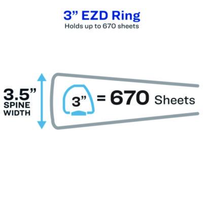 Avery Heavy-Duty Preprinted Safety Data Sheet Binder, 3 Rings, 3" Capacity, 11 X 8.5, Yellow/red (AVE18952) AVE18952