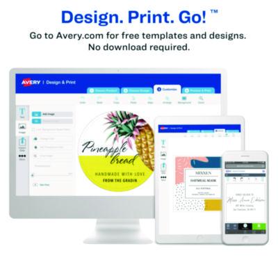 White Dissolvable Labels w/ Sure Feed, 1.25 x 2.38, White, 90/PK