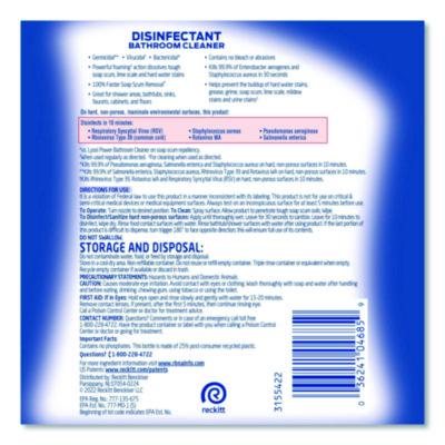 Disinfectant Bathroom Cleaner, 32 oz Spray Bottle, 12/Carton