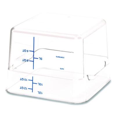 Squares Polycarbonate Food Storage Container, 12 qt, 11.13 x 11.13 x 8.25, Clear, Plastic