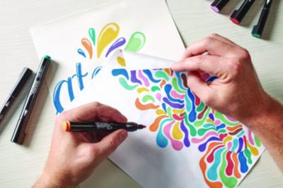 Creative Markers, Medium Bullet Tip, Assorted Colors, 12/Pack