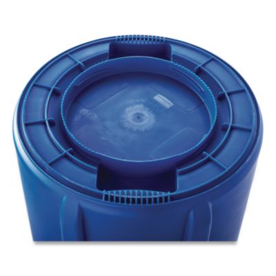 Brute Container, 10 gal, Plastic, Blue