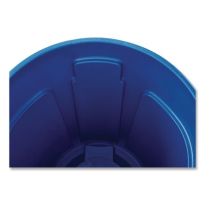Brute Container, 10 gal, Plastic, Blue