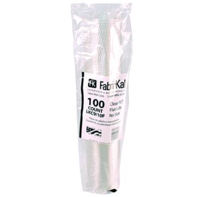 Kal-Clear/Nexclear Drink Cup Lids, Flat Lid with No Slot, Fits 9 oz to 10 oz Cold Cups, Plastic, Clear, 2,500/Carton