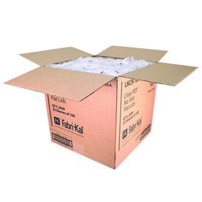 Kal-Clear/Nexclear Drink Cup Lids, Flat Lid with No Slot, Fits 9 oz to 10 oz Cold Cups, Plastic, Clear, 2,500/Carton