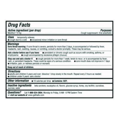 Triple Action Cough Drops, Honey-Lemon, 30/Bag, 12 Bags/Box