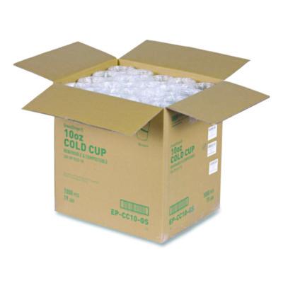 GreenStripe PLA Cold Cups, 10 oz, Plastic, Clear, 1,000/Carton