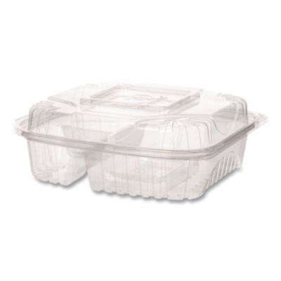 Eco-Products® Renewable and Compostable Clear Clamshell Hinged Food Containers