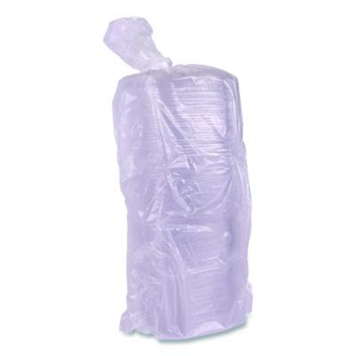 Renewable and Compostable Rectangular Deli Containers with Lid, 12 oz, 2 x 4 x 2, Clear, Plastic, 100/Pack, 3 Packs/Carton