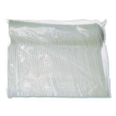 Plantware Compostable Soup Spoon, Heavyweight, Plastic, White, 50/Pack, 20 Packs/Carton