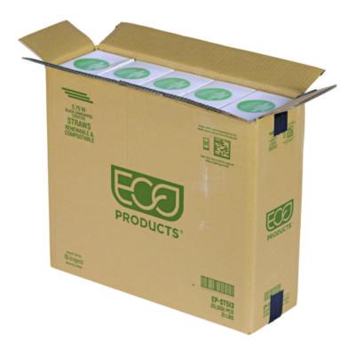 Unwrapped Straw, 5.75, Plastic, Black, 20,000/Carton